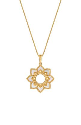 Karma and Luck Karma and Luck Women's Lotus Harmony Mother of Pearl Necklace - Serene Bloom