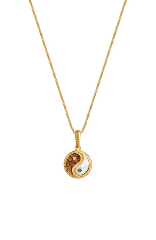 Karma and Luck Karma and Luck Women's Yin Yang Harmony Gold Plated Pendant Necklace - Dual Essence 