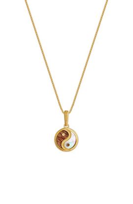 Karma and Luck Karma and Luck Women's Yin Yang Harmony Gold Plated Pendant Necklace - Dual Essence 