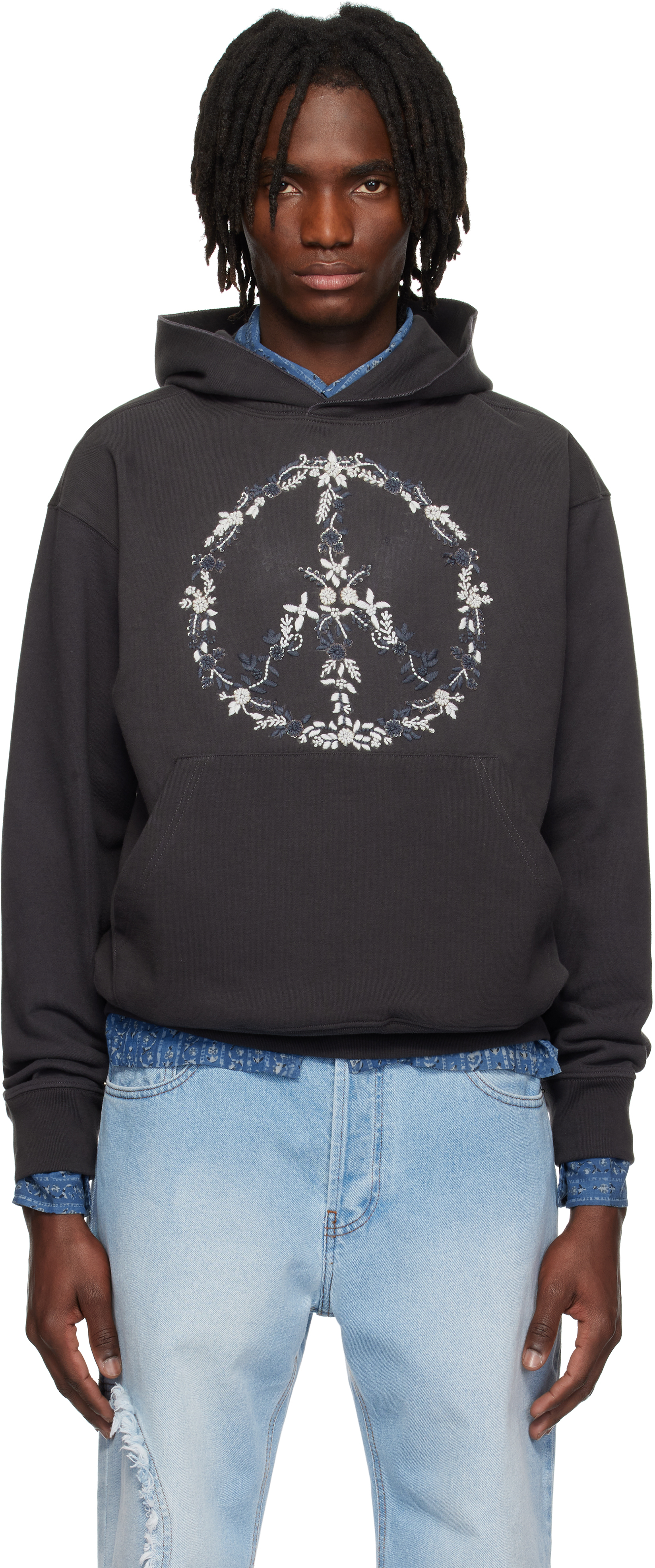 Kartik Research - Gray Hand-Embroidered Hoodie