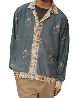 Kartik Research Kartik Research Silk Mixed Print Camp Collar Shirt