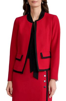 KASPER KASPER Colorblock Open Front Jacket