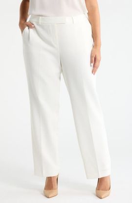 KASPER KASPER Flat Front Straight Leg Pants