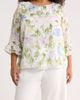 KASPER KASPER Floral Print Ruffle Sleeve Shirt - 1