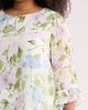 KASPER KASPER Floral Print Ruffle Sleeve Shirt - 4