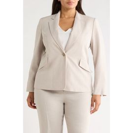 KASPER KASPER Pebble Crepe Two-Button Blazer