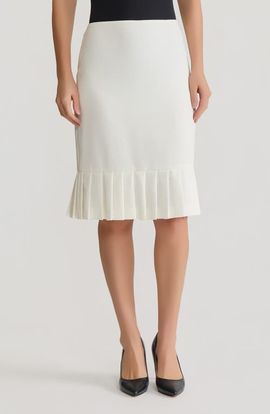 KASPER KASPER Pleated Hem Pencil Skirt