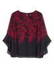KASPER KASPER Ruffle Sleeve Clip Dot Chiffon Top - 5