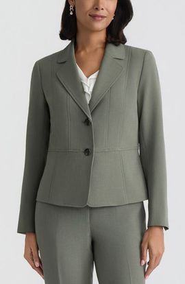 KASPER KASPER Seamed Stretch Crepe Jacket