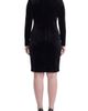 KASPER KASPER Side Pleat Velvet Long Sleeve Sheath Dress - 2