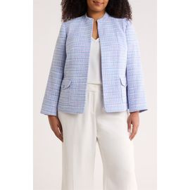 KASPER KASPER Stand Collar Tweed Jacket