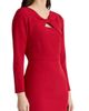 KASPER KASPER Twist Front Long Sleeve Sheath Dress - 4