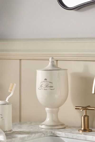 Kassatex Le Bain Porcelain Large Bath Canister