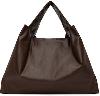 KASSL Editions - Brown Shoulder Oil Tote