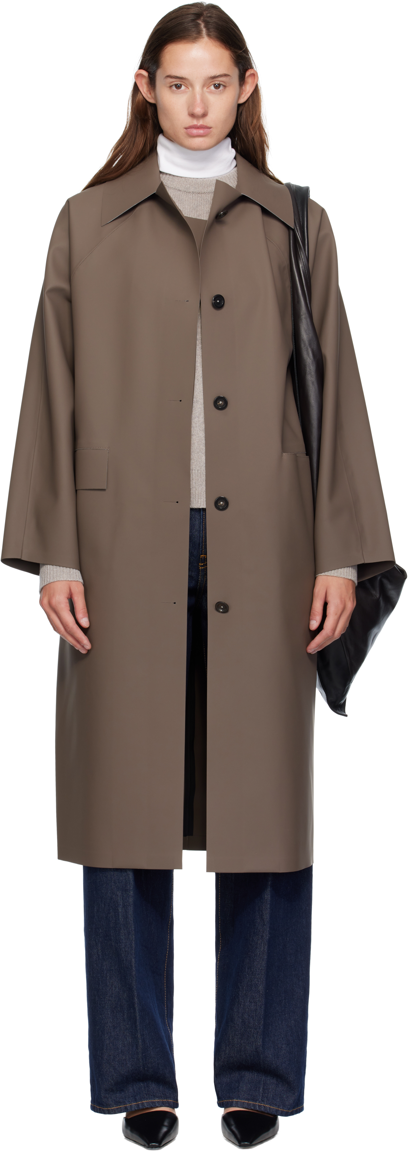 KASSL Editions - Taupe Original Below Rubber Coat