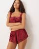 Kat The Label Kat The Label Arabella mix and match shorts in rhubarb red - 1