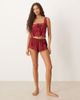 Kat The Label Kat The Label Arabella mix and match shorts in rhubarb red - 3