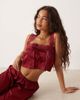 Kat The Label Kat The Label Cindy mix and match camisole in rhubarb red - 1