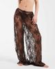 Kat The Label Kat The Label Lottie lace pants in espresso-Brown - 2