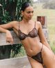 Kat The Label Kat The Label Nicolette embroidered underwire bra in espresso brown - 1
