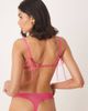Kat The Label Kat The Label Sorrento satin lace thong in hot pink - 3