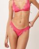 Kat The Label Kat The Label Sorrento satin lace thong in hot pink - 4