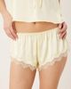 Kat The Label Kat The Label Sorrento satin lace trim shorts in lemon-Yellow - 2