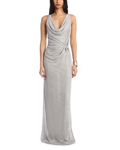 Kate Barton Kate Barton Knit Gathered Cowl Neck Dress