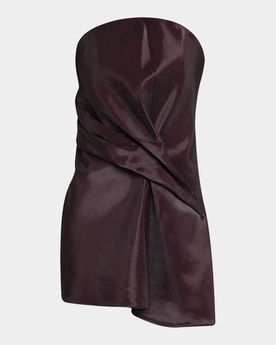 Kate Barton Kate Draped Liquid-Effect Mini Dress
