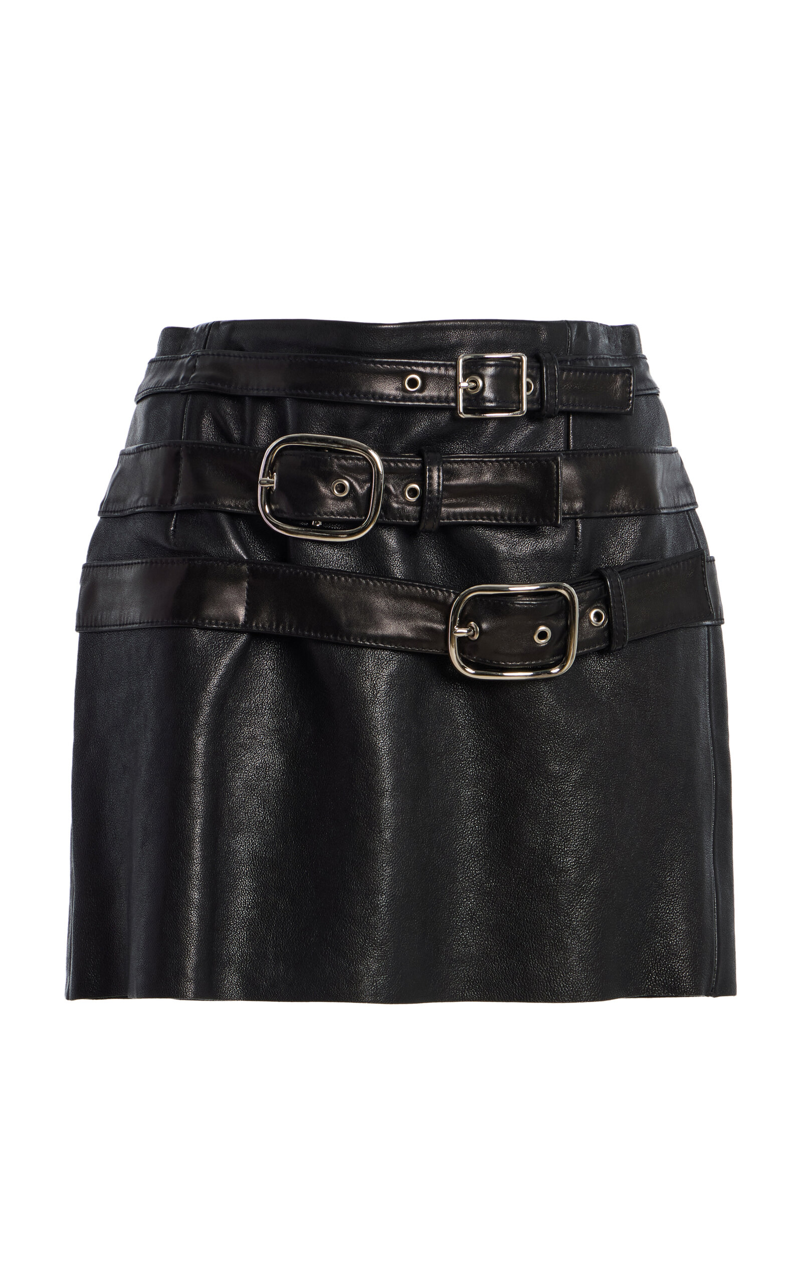 Kate Hundley Kate Hundley Belted Leather Mini Skirt