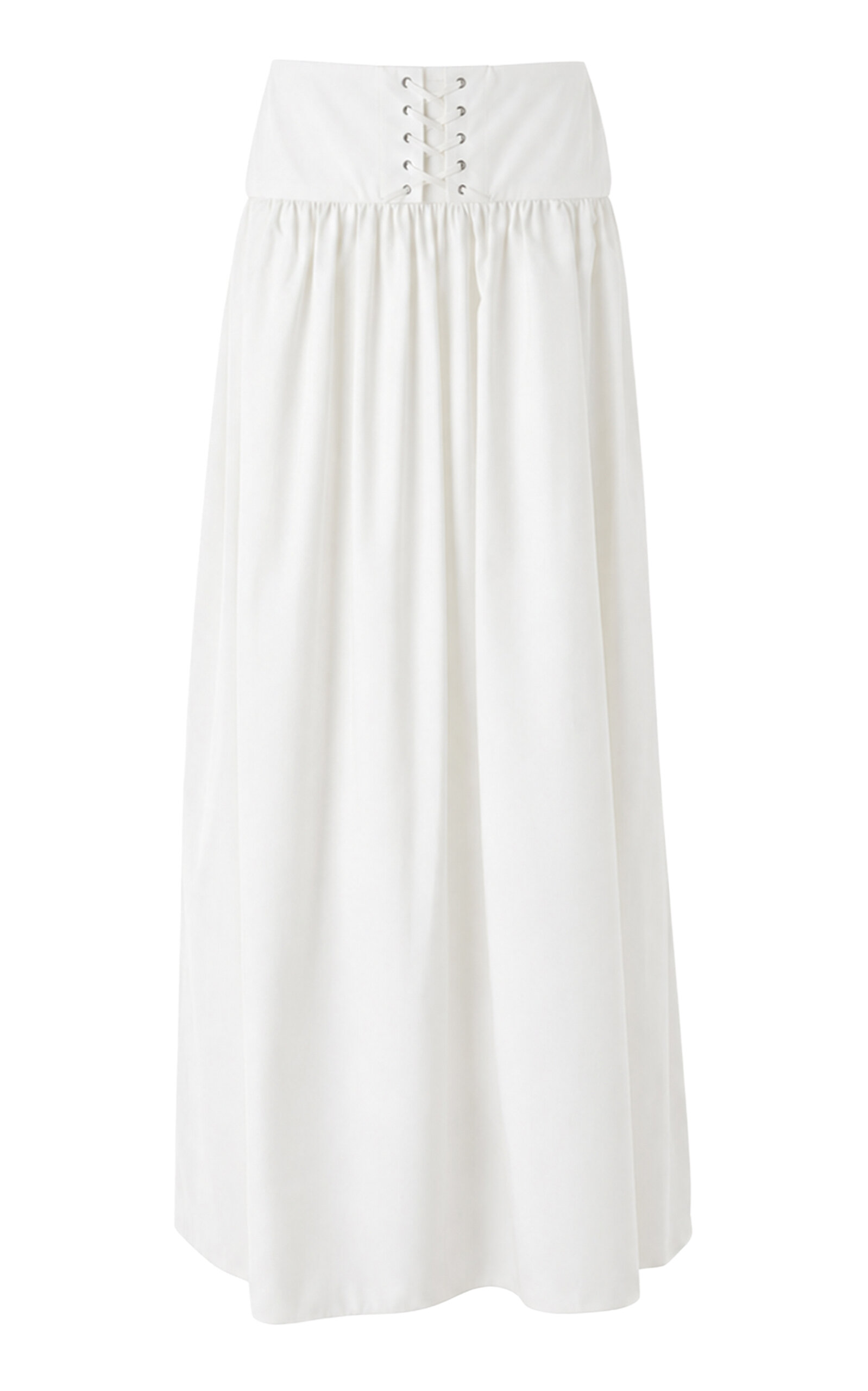 Kate Hundley Kate Hundley Cinch Waist Cotton Maxi Skirt