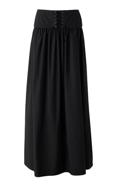 Kate Hundley Kate Hundley Exclusive Cinch Waist Cotton Maxi Skirt