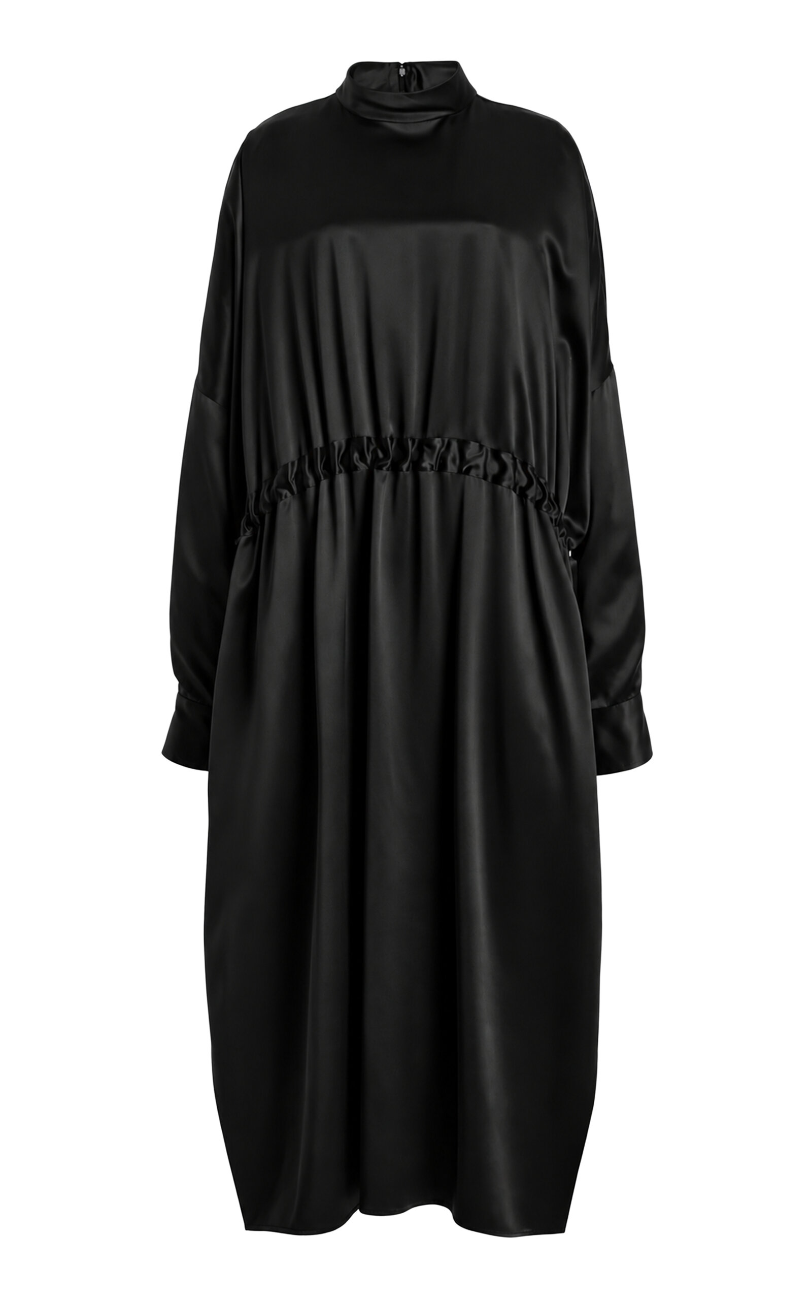 Kate Hundley Kate Hundley Exclusive Gathered Kimono Sleeve Silk Midi Dress