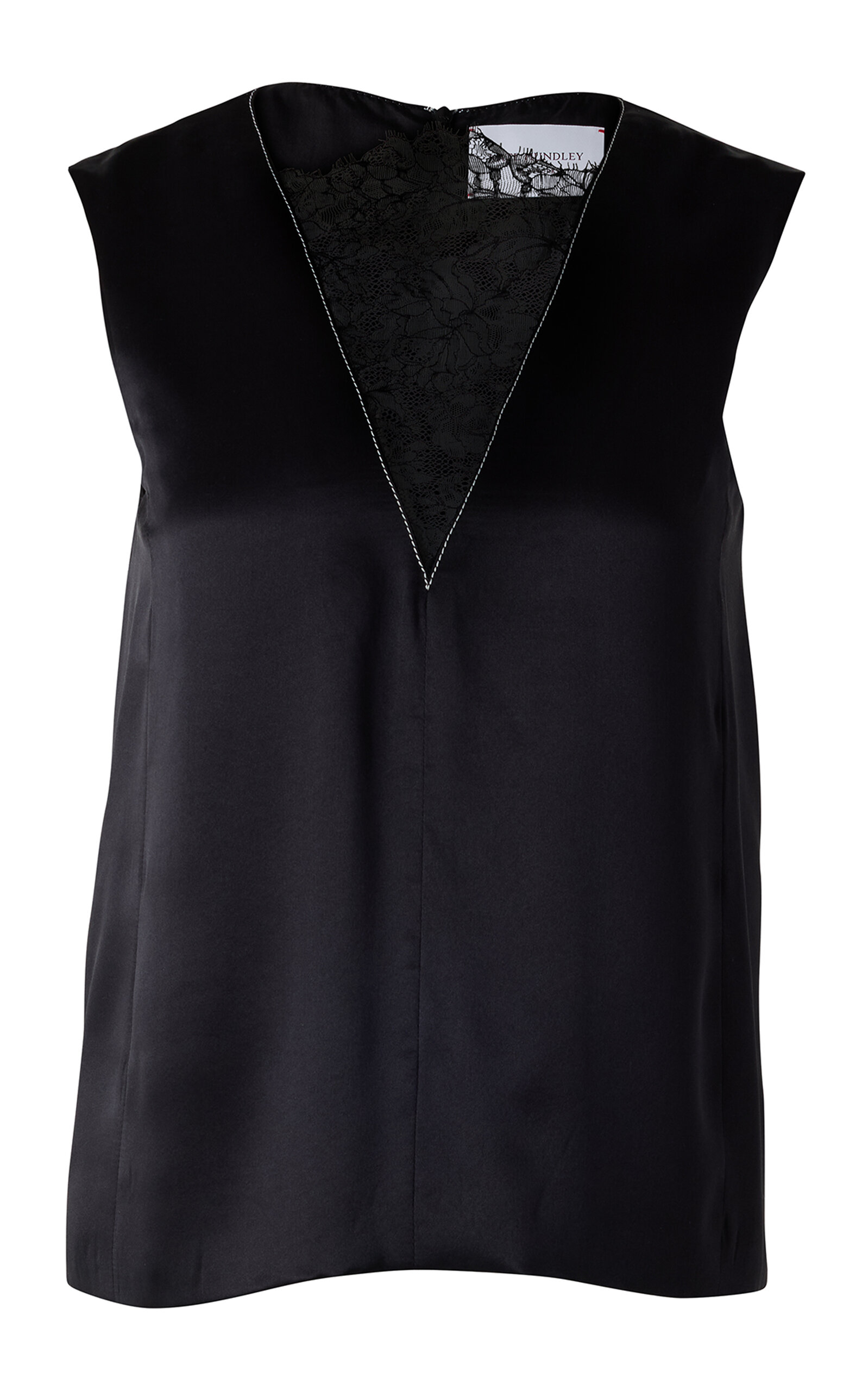 Kate Hundley Kate Hundley Exclusive LaceInset Silk Tank Top