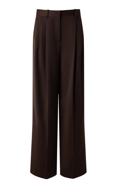 Kate Hundley Kate Hundley Exclusive MidRise DoublePleated Wool Trousers