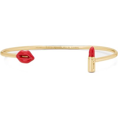 Kate Spade Kate Spade Caviar & Crimson Thin Cuff Bracelet
