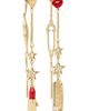 Kate Spade Kate Spade Caviar and Crimson Mismatched Linear Earrings - 2