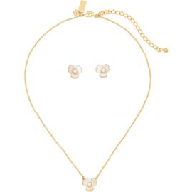 Kate Spade Kate Spade Disco Pansy Mini Pendant & Stud Earrings Set