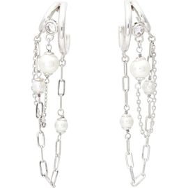 Kate Spade Kate Spade Pearl Theory Chain Huggie Hoop Earrings