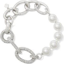 Kate Spade Kate Spade Pearl Theory Faux Pearl & Cubic Zirconia Line Bracelet