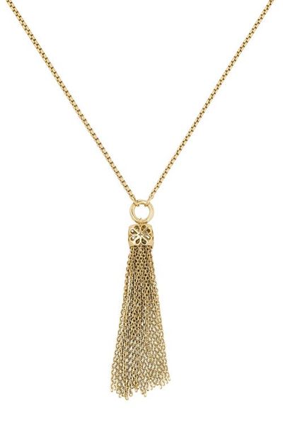 Kate Spade Kate Spade Spade Flower Lace Tassel Pendant Necklace