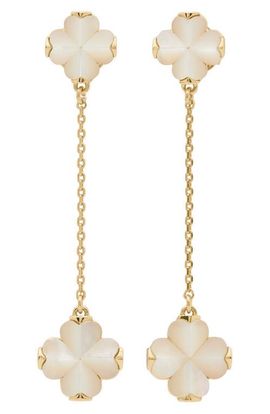 Kate Spade Kate Spade Spade Flower Mother of Pearl Linear Earrings 