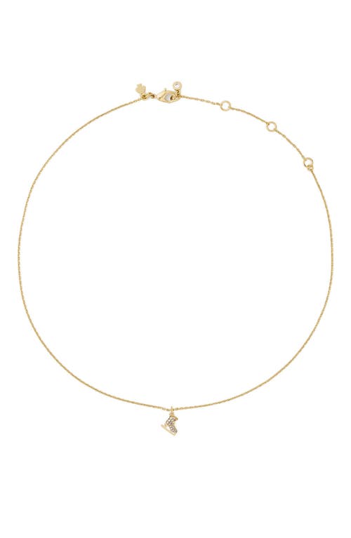 Kate Spade Kate Spade You're a Gem Pavé Skate Pendant Necklace