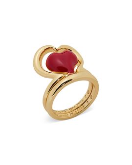Kate Spade New York kate spade new york Amour Nestled Heart Stack Rings, Set of 2