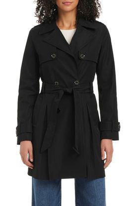 Kate Spade New York Kate Spade New York belted double breasted pleated trench coat