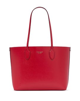 Kate Spade New York kate spade new york Bleecker Pixelated Hearts Pop Print Crossgrain Leather Large Tote