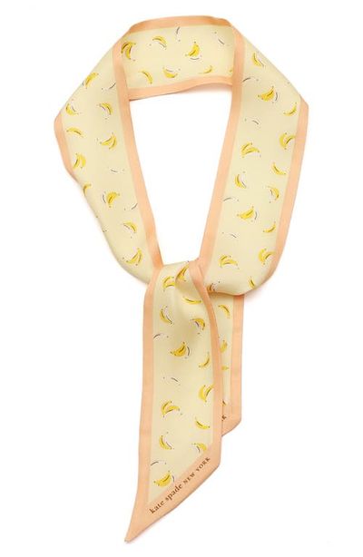 Kate Spade New York Kate Spade New York bold bananas silk skinny scarf
