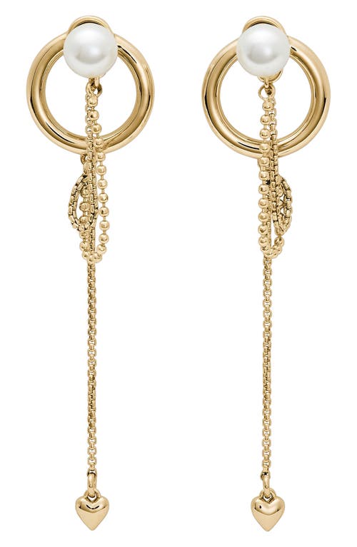Kate Spade New York Kate Spade New York chain reaction faux pearl linear drop earrings