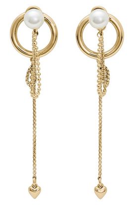 Kate Spade New York Kate Spade New York chain reaction faux pearl linear drop earrings