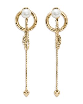 Kate Spade New York kate spade new york Chain Reaction Imitation Pearl & Chain Front to Back Earrings